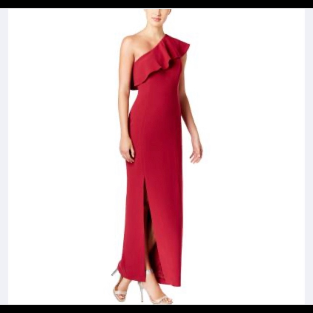 Full Length One Shoulder Maxi Dress
